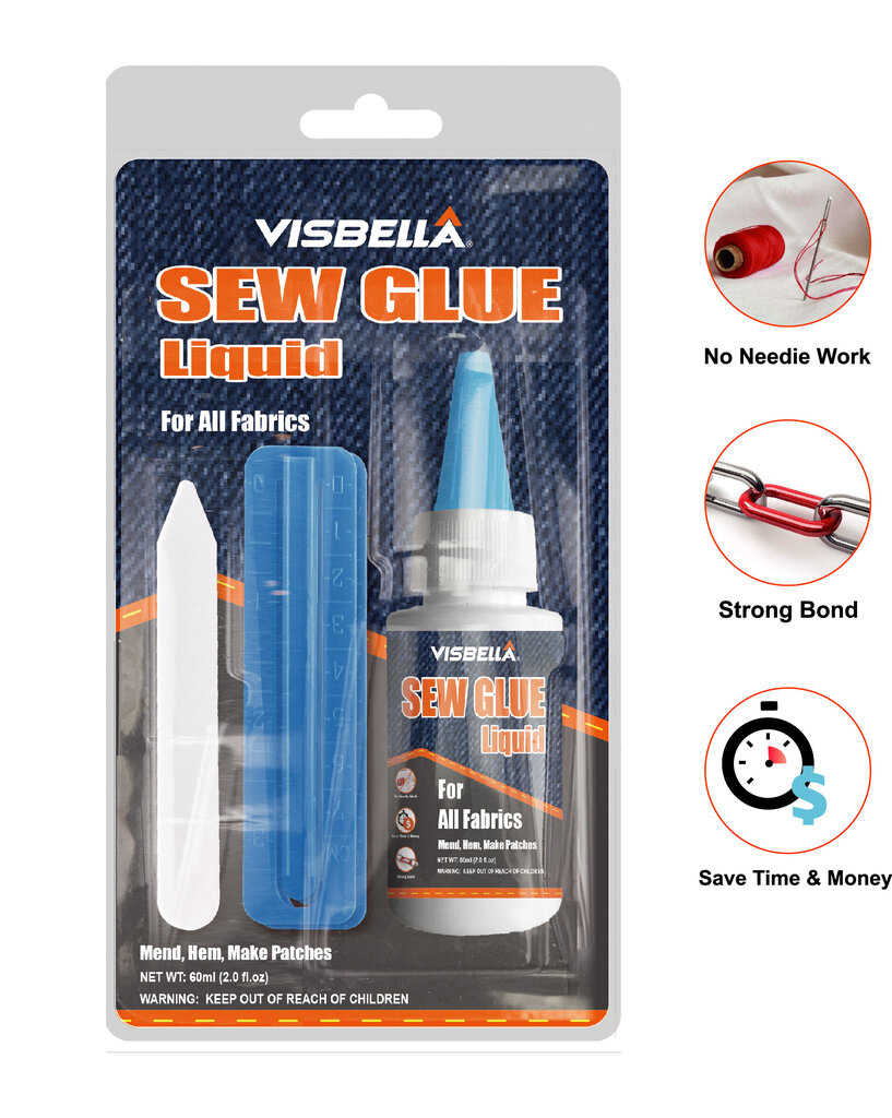 Клей для ткани VISBELLA SEW GLUE, 60мл цена | pigu.lt