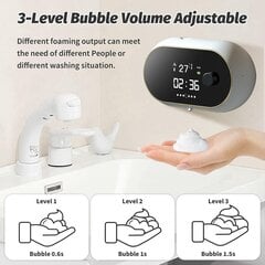 Автоматический дозатор мыла с часами и индикатором температуры Livman, MYX-W2 цена и информация | Набор акскссуаров для ванной | pigu.lt