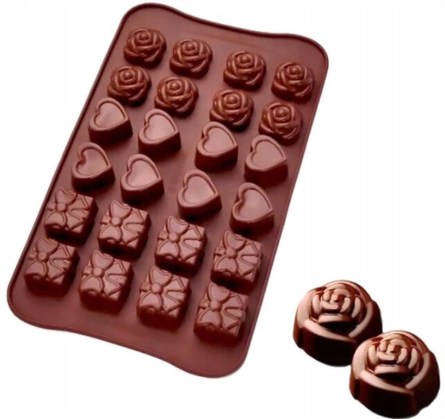 Silikoninė forma šokoladui kaina ir informacija | Virtuvės įrankiai | pigu.lt