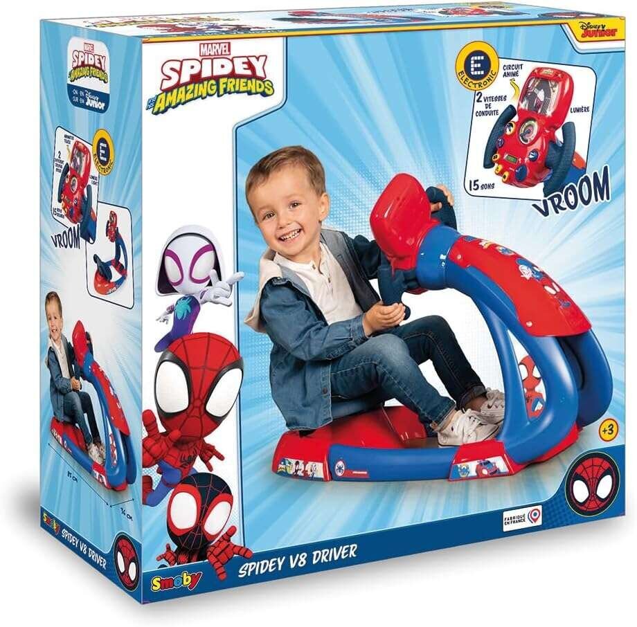 Vaikiškas vairavimo simuliatorius Smoby Spiderman Marvel цена и информация | Lavinamieji žaislai | pigu.lt