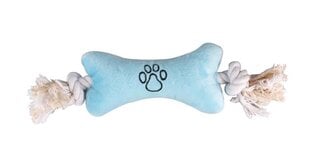 Плюшевая игрушка Фламинго - мягкая плюшевая косточка на веревочке, с пищалкой 35 см - синий цена и информация | Игрушки для собак | pigu.lt