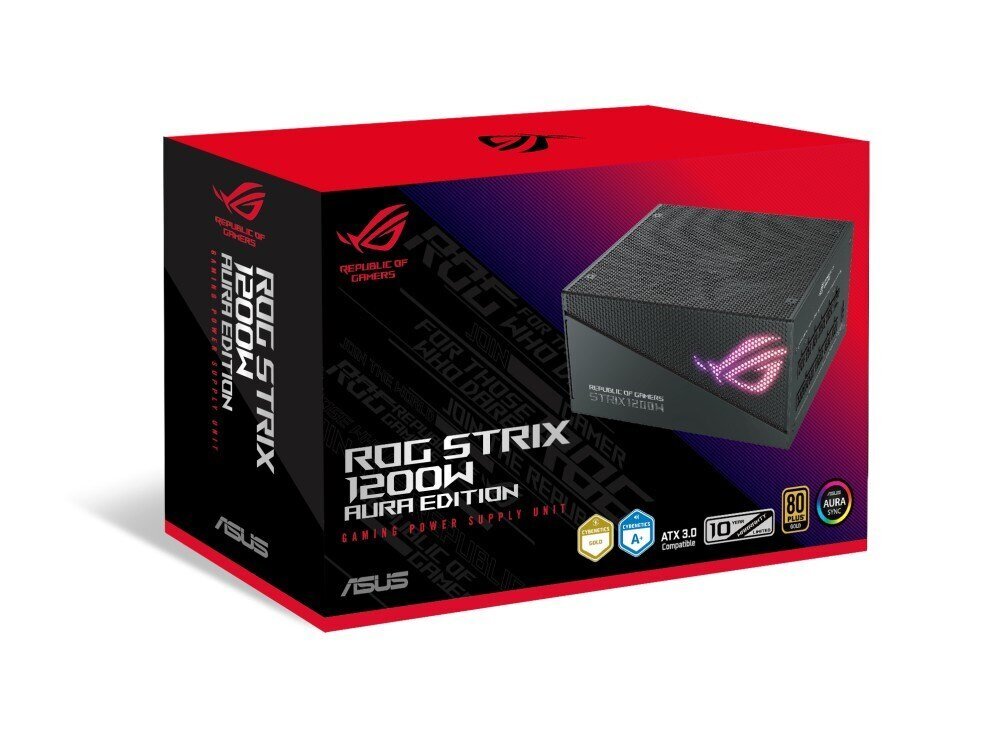 Asus ROG Strix 1200W Gold Aura Edition RGB kaina ir informacija | Maitinimo šaltiniai (PSU) | pigu.lt