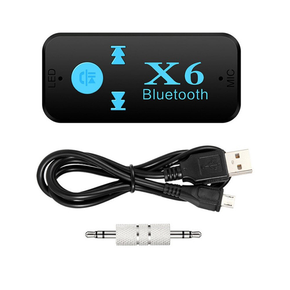 Adapteris automobiliui Bluetooth AUX 3.5mm X6 цена и информация | Auto reikmenys | pigu.lt