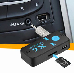 Adapteris automobiliui Bluetooth AUX 3.5mm X6 kaina ir informacija | Auto reikmenys | pigu.lt