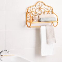 Настенная деревянная вешалка для полотенец Navaris, 50 x 36 x 17 см, коричневая цена и информация | Аксессуары для ванной комнаты | pigu.lt