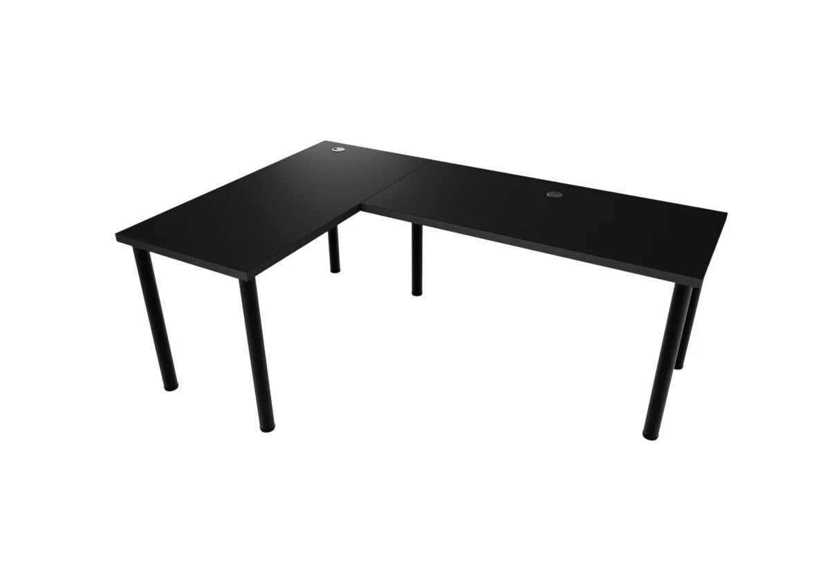 Kampinis žaidimų stalas Kobi Meble, juodas kaina ir informacija | Kompiuteriniai, rašomieji stalai | pigu.lt