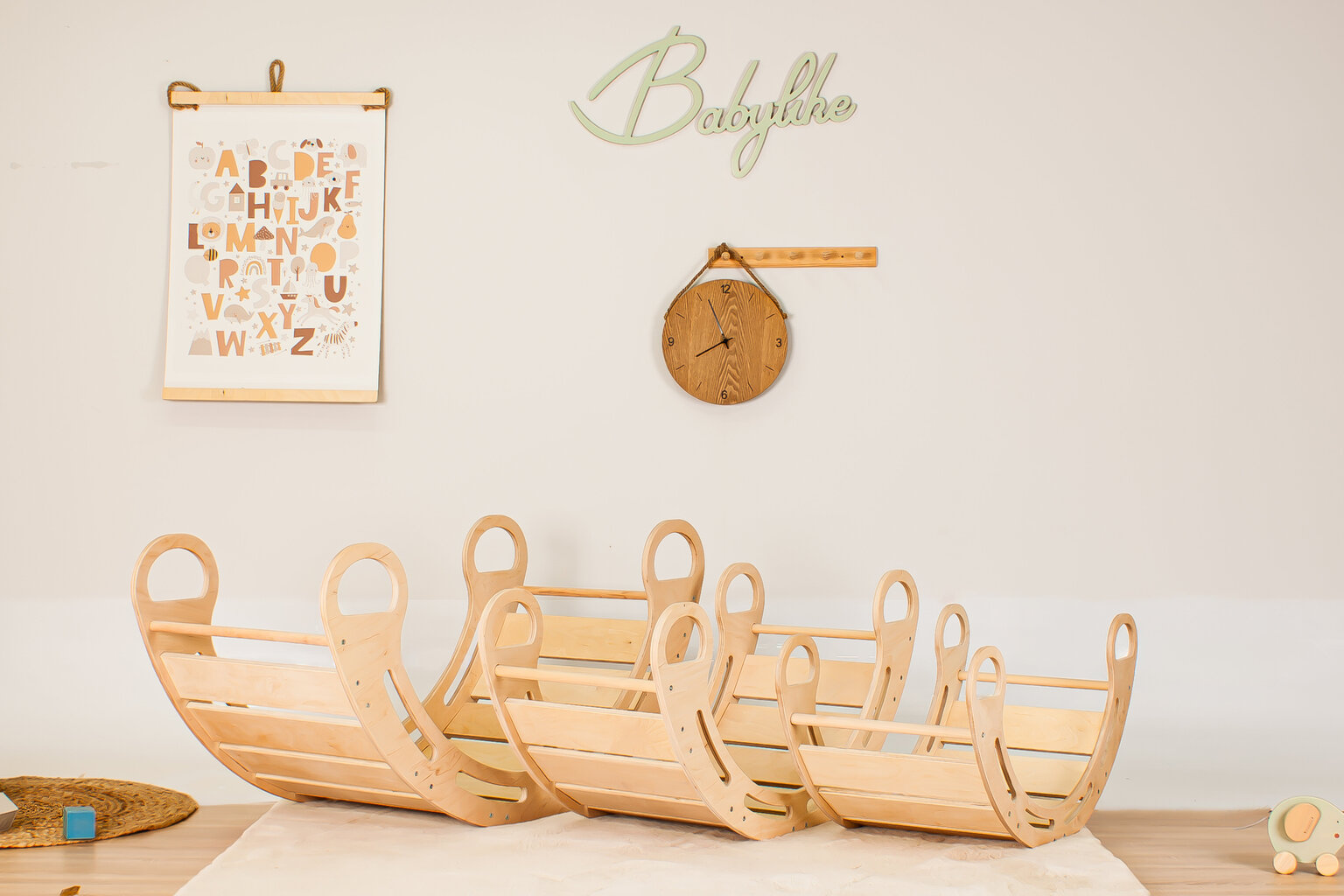 Medinis rokeris Montessori Babylike, 120 cm kaina ir informacija | Lavinamieji žaislai | pigu.lt