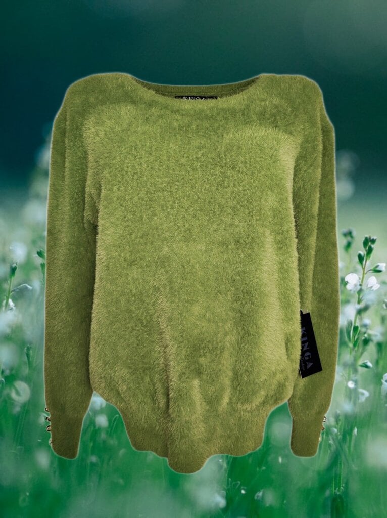 Megztinis moterims Kinga, žalias цена и информация | Megztiniai moterims | pigu.lt