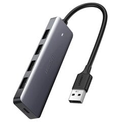 Адаптер 4в1 UGREEN USB Hub to 4x USB 3.0 + USB-C (серый) цена и информация | Адаптеры, USB-разветвители | pigu.lt