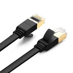 Плоский сетевой кабель UGREEN NW106 Ethernet RJ45, Cat.7, STP, 3 м (черный) цена и информация | Кабели и провода | pigu.lt