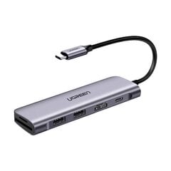 Адаптер HUB UGREEN CM195 USB-C на HDMI, 2x USB-A 3.0, SD/TF, PD цена и информация | Адаптеры, USB-разветвители | pigu.lt