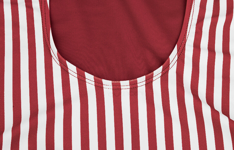 Maudymosi kostiumėlis moterims Outhorn F013 OTHSS23USWSF013 90A, raudonas/baltas kaina ir informacija | Maudymosi kostiumėliai | pigu.lt