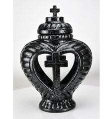 Керамический кладбищенский подсвечник - сердце, белый 38 см цена и информация | Свечи на кладбище | pigu.lt