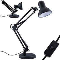 Настольная лампа E27, черная цена и информация | Настольные светильники | pigu.lt