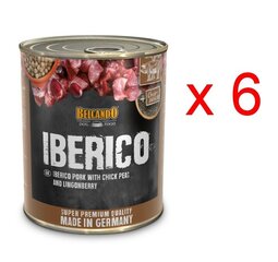 Belcando Iberico with Chickpeas & Lingonberry šunims su Iberijos kiauliena, avinžirniais ir spanguolėmis 800 g x 6 vnt kaina ir informacija | Konservai šunims | pigu.lt