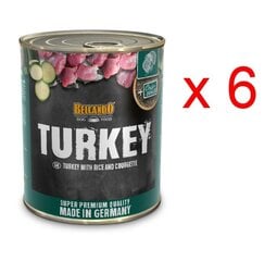 Belcando Turkey with Rice & Courgettes šunims su kalakutiena, ryžiais ir cukinijomis 800 g x 6 vnt kaina ir informacija | Konservai šunims | pigu.lt