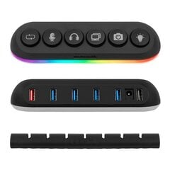 HUB Deck 5 Streamplify, USB 3.0, RGB kaina ir informacija | Adapteriai, USB šakotuvai | pigu.lt