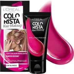 Plaukų dažai L`Oréal Paris Colorista Hair Make Up Millennial Pink, 30 ml kaina ir informacija | Plaukų dažai | pigu.lt