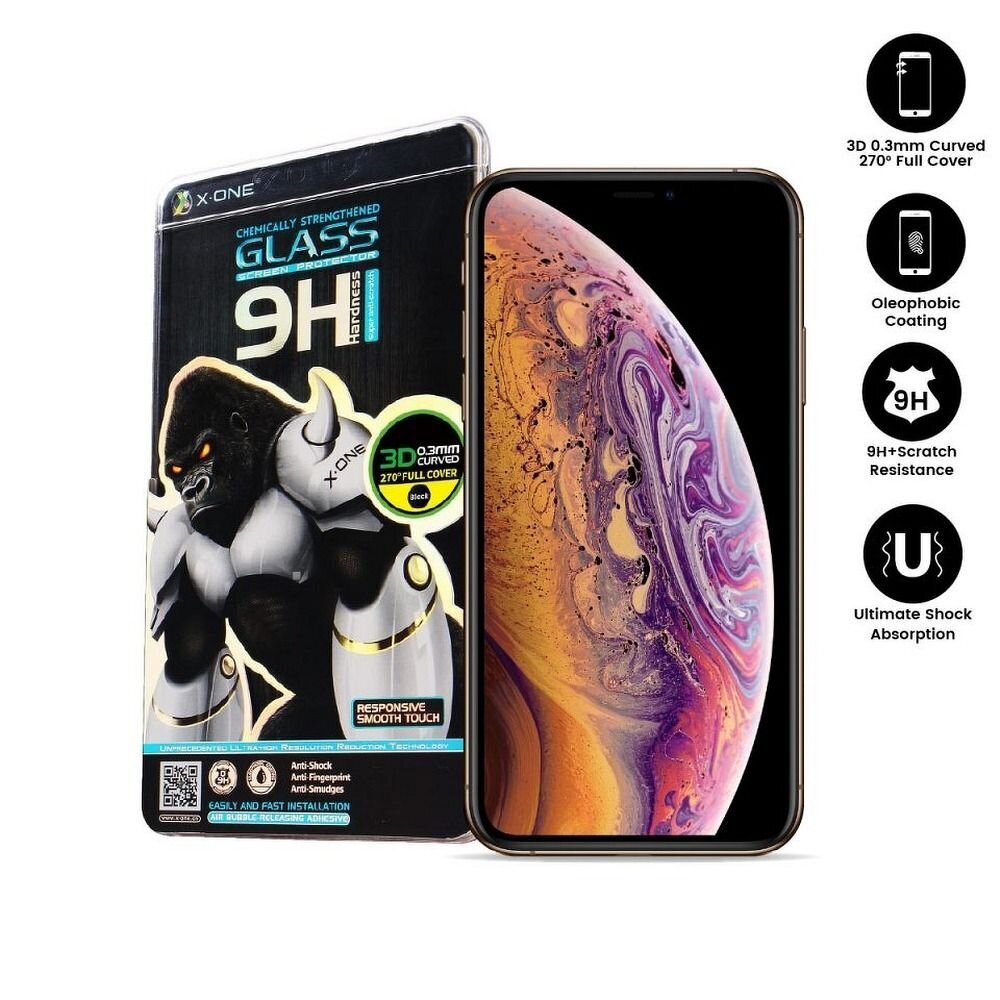 X-ONE iPhone X/Xs цена и информация | Apsauginės plėvelės telefonams | pigu.lt
