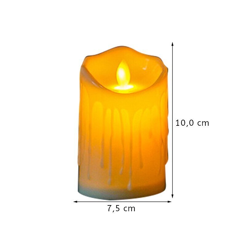 Elektroninės LED šviečiančios žvakės su judančia liepsna 2 vnt. kaina ir informacija | Kapų žvakės | pigu.lt