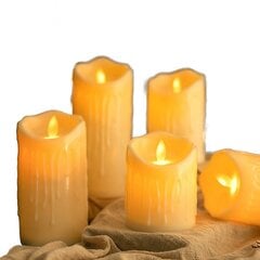 Elektroninės LED šviečiančios žvakės su judančia liepsna 2 vnt. kaina ir informacija | Kapų žvakės | pigu.lt