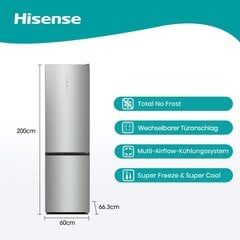 Hisense RB470N4CIC цена и информация | Холодильники | pigu.lt