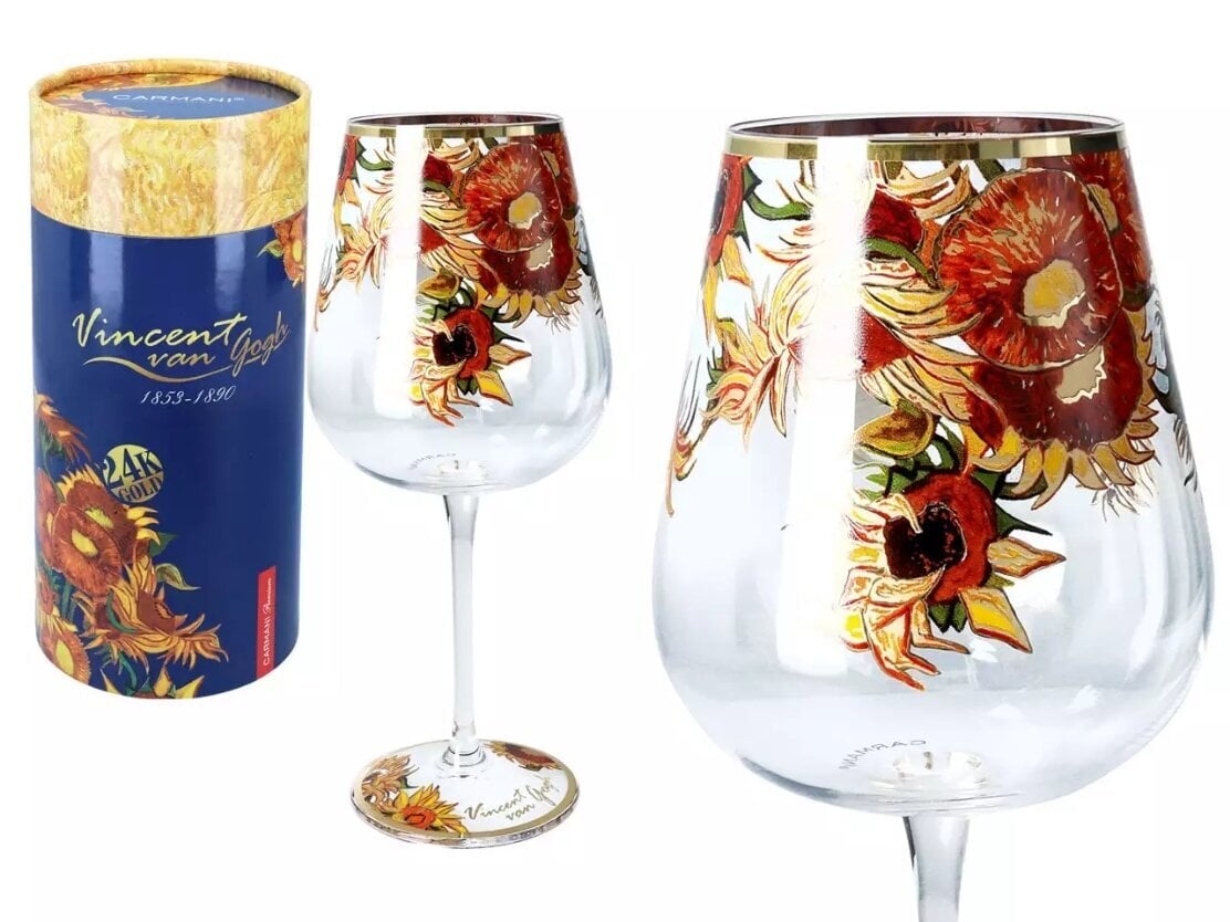 Carmani vyno taurė Van Gogh Saulėgrąžos, 540 ml kaina ir informacija | Originalūs puodeliai | pigu.lt