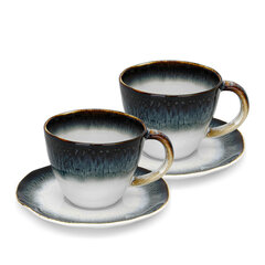 Fissman porcelianinis puodelių su lėkštelėmis rinkinys, 230 ml, 2 vnt. kaina ir informacija | Taurės, puodeliai, ąsočiai | pigu.lt