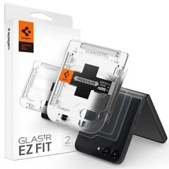 TEMPERED GLASS Spigen GLAS.TR &quot;EZ FIT&quot; 2-PACK GALAXY Z Flip 5 CLEAR цена и информация | Защитные пленки для телефонов | pigu.lt