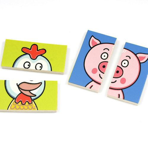 Medinis žaidimas - dėlionė Bino, Gyvūnų portretai kaina ir informacija | Žaislai kūdikiams | pigu.lt