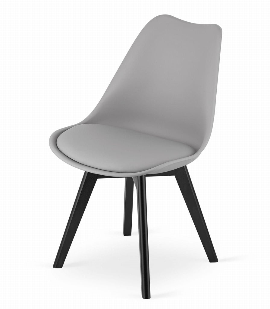Kėdė, pilka/juoda kaina ir informacija | Virtuvės ir valgomojo kėdės | pigu.lt