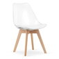 Kėdė Mark, balta/ruda kaina ir informacija | Virtuvės ir valgomojo kėdės | pigu.lt