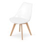 Kėdė Mark, balta/ruda kaina ir informacija | Virtuvės ir valgomojo kėdės | pigu.lt