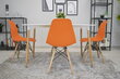 Kėdė Osaka, oranžinė/ruda kaina ir informacija | Virtuvės ir valgomojo kėdės | pigu.lt
