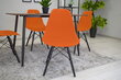 Kėdė Osaka, oranžinė/juoda цена и информация | Virtuvės ir valgomojo kėdės | pigu.lt