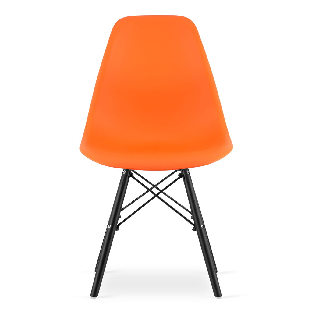 Kėdė Osaka, oranžinė/juoda kaina ir informacija | Virtuvės ir valgomojo kėdės | pigu.lt