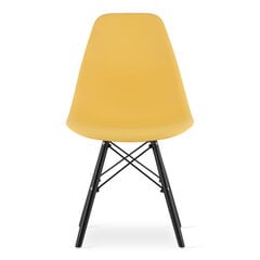 Kėdė Osaka, geltona/juoda kaina ir informacija | Virtuvės ir valgomojo kėdės | pigu.lt
