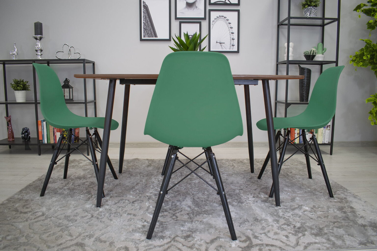 Kėdė Osaka, žalia/juoda цена и информация | Virtuvės ir valgomojo kėdės | pigu.lt