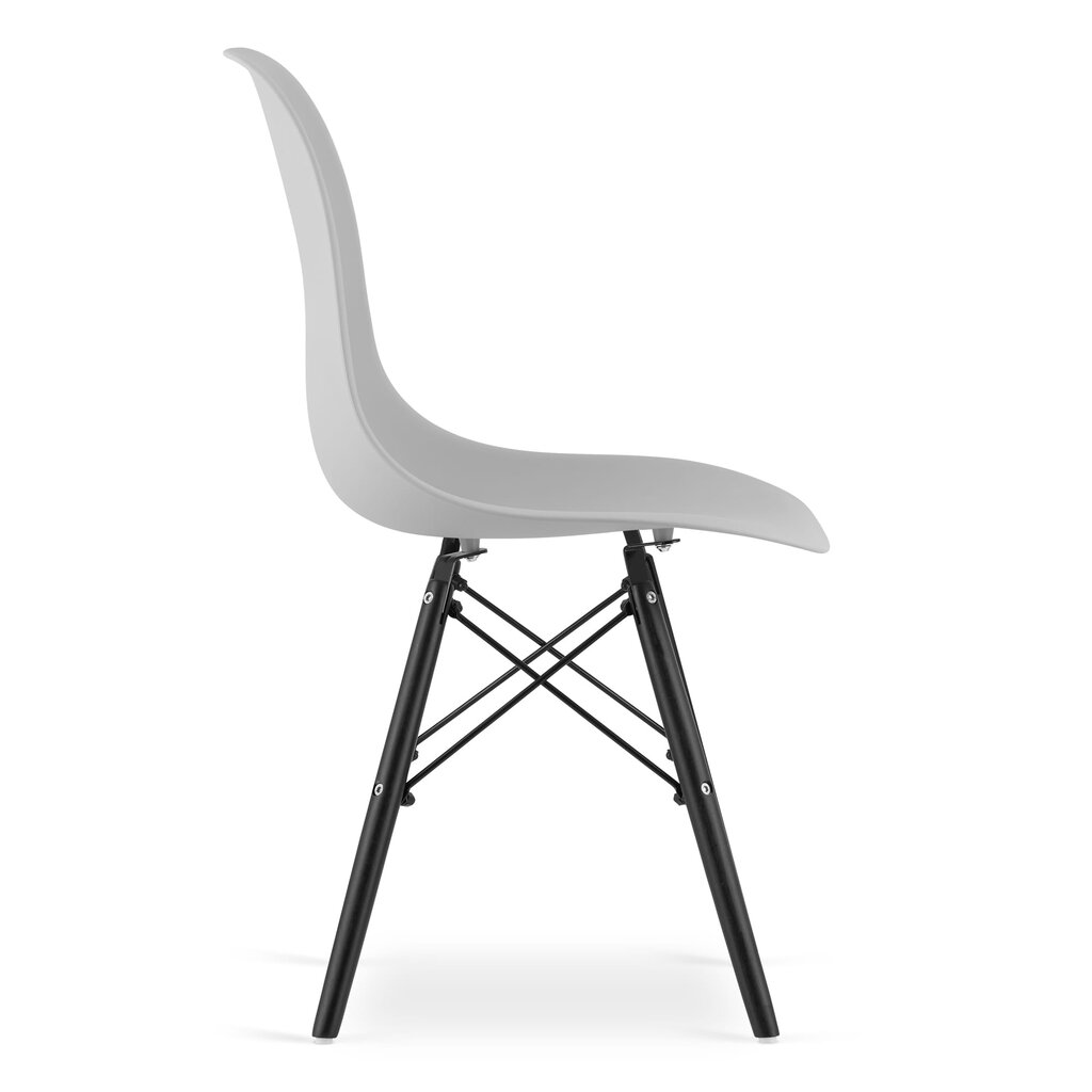 Kėdė Osaka, pilka/juoda kaina ir informacija | Virtuvės ir valgomojo kėdės | pigu.lt