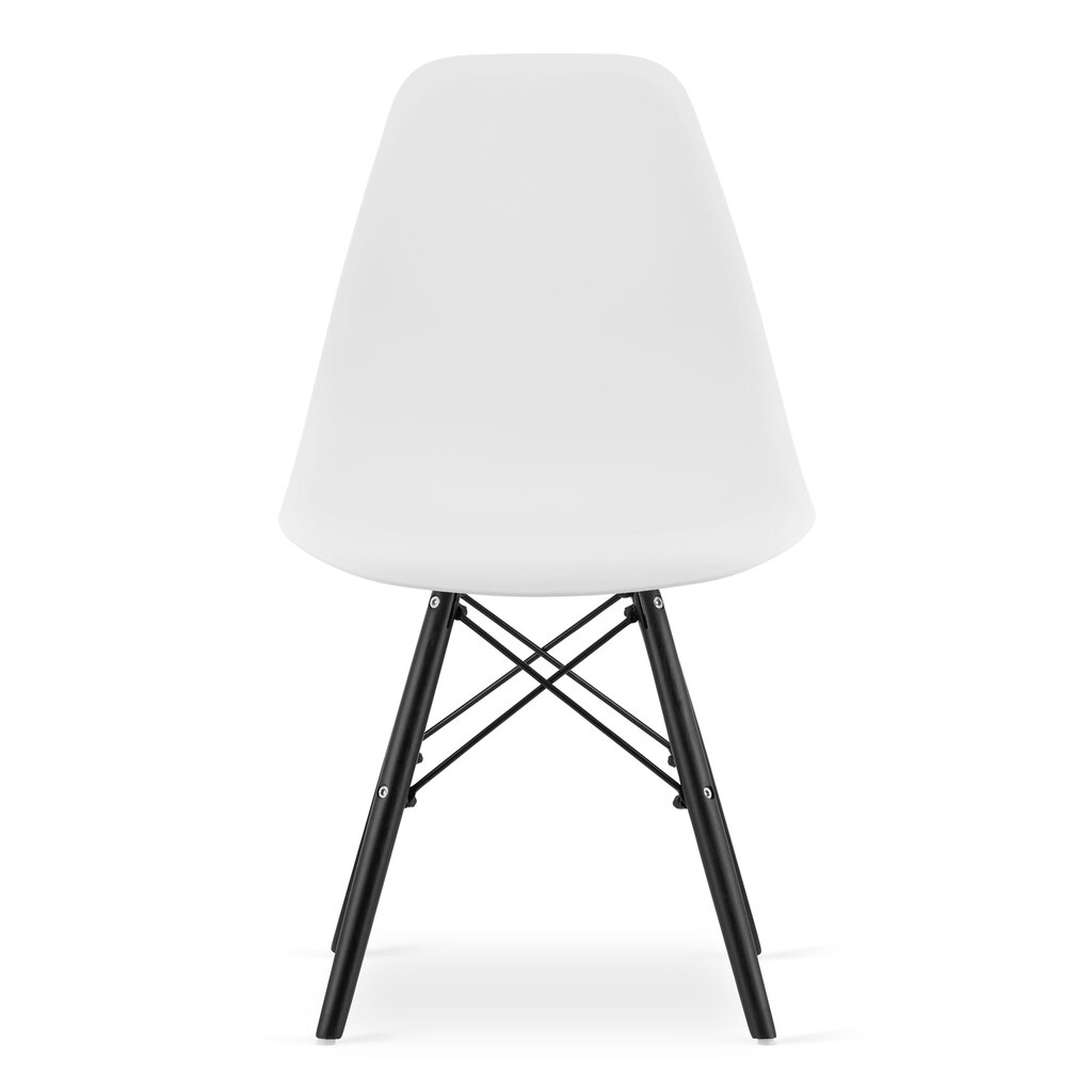 Kėdė Osaka, balta/juoda kaina ir informacija | Virtuvės ir valgomojo kėdės | pigu.lt