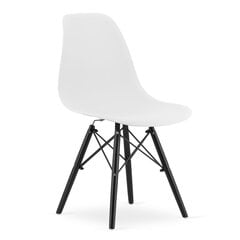 Kėdė Osaka, balta/juoda kaina ir informacija | Virtuvės ir valgomojo kėdės | pigu.lt