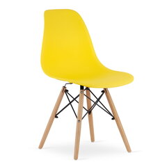 Kėdė Osaka, geltona/ruda kaina ir informacija | Virtuvės ir valgomojo kėdės | pigu.lt