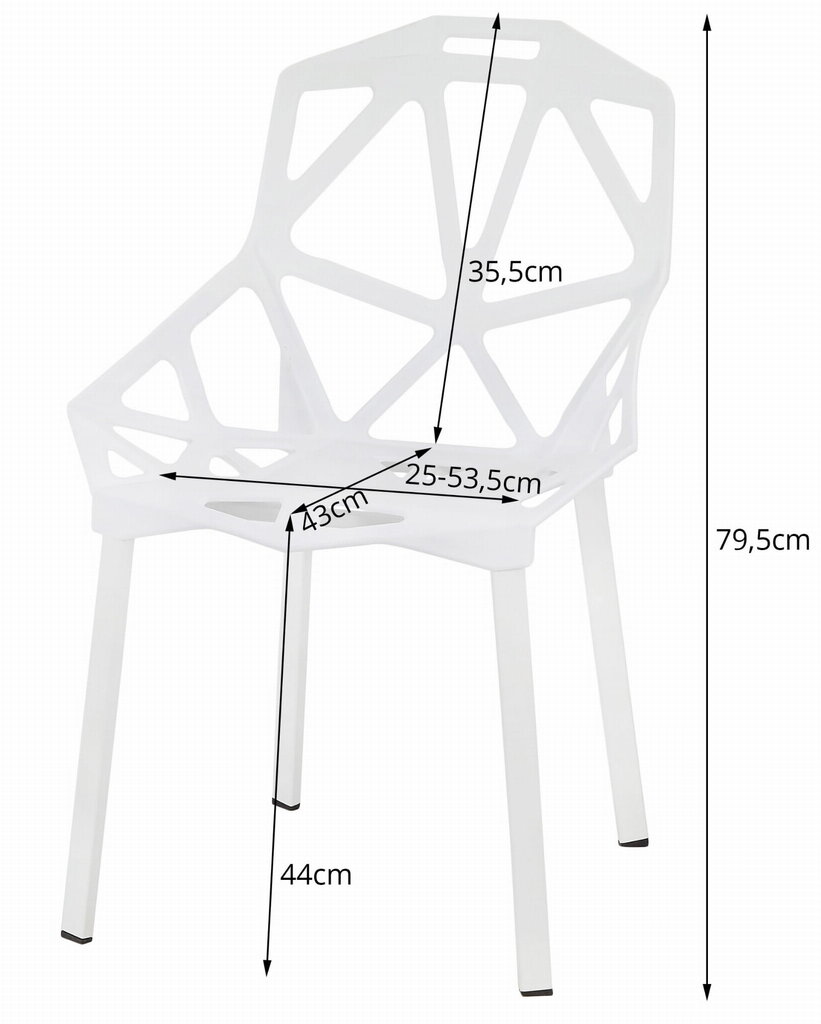 Kėdė Leobert Essen, balta kaina ir informacija | Virtuvės ir valgomojo kėdės | pigu.lt