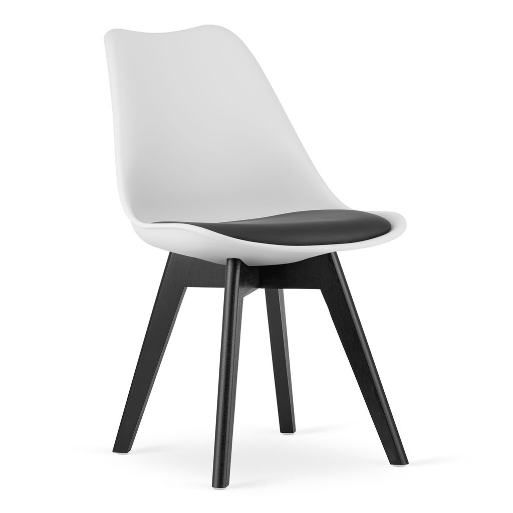 Kėdė Mark, juoda/balta цена и информация | Virtuvės ir valgomojo kėdės | pigu.lt