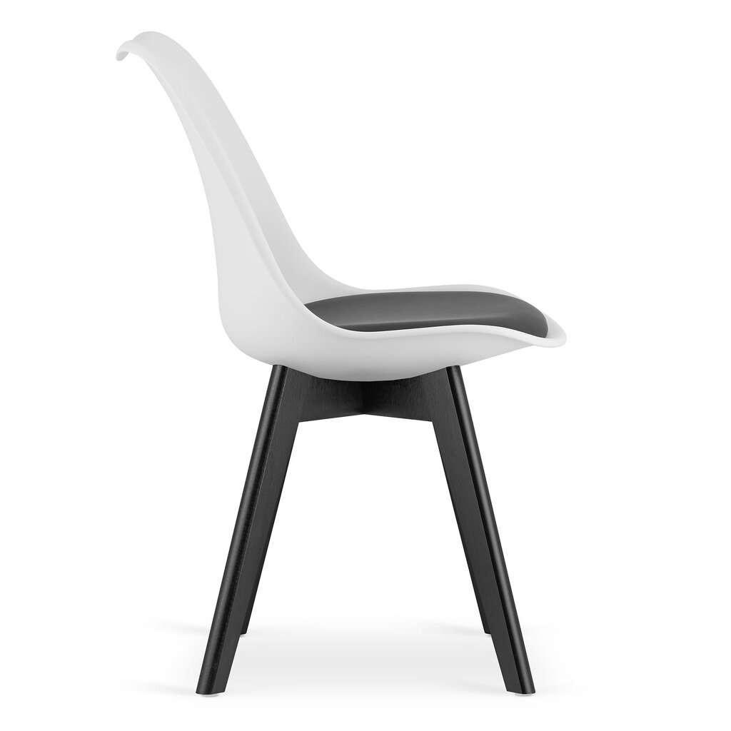 Kėdė Mark, juoda/balta kaina ir informacija | Virtuvės ir valgomojo kėdės | pigu.lt