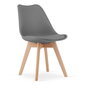 Kėdė Mark, pilka/ruda kaina ir informacija | Virtuvės ir valgomojo kėdės | pigu.lt