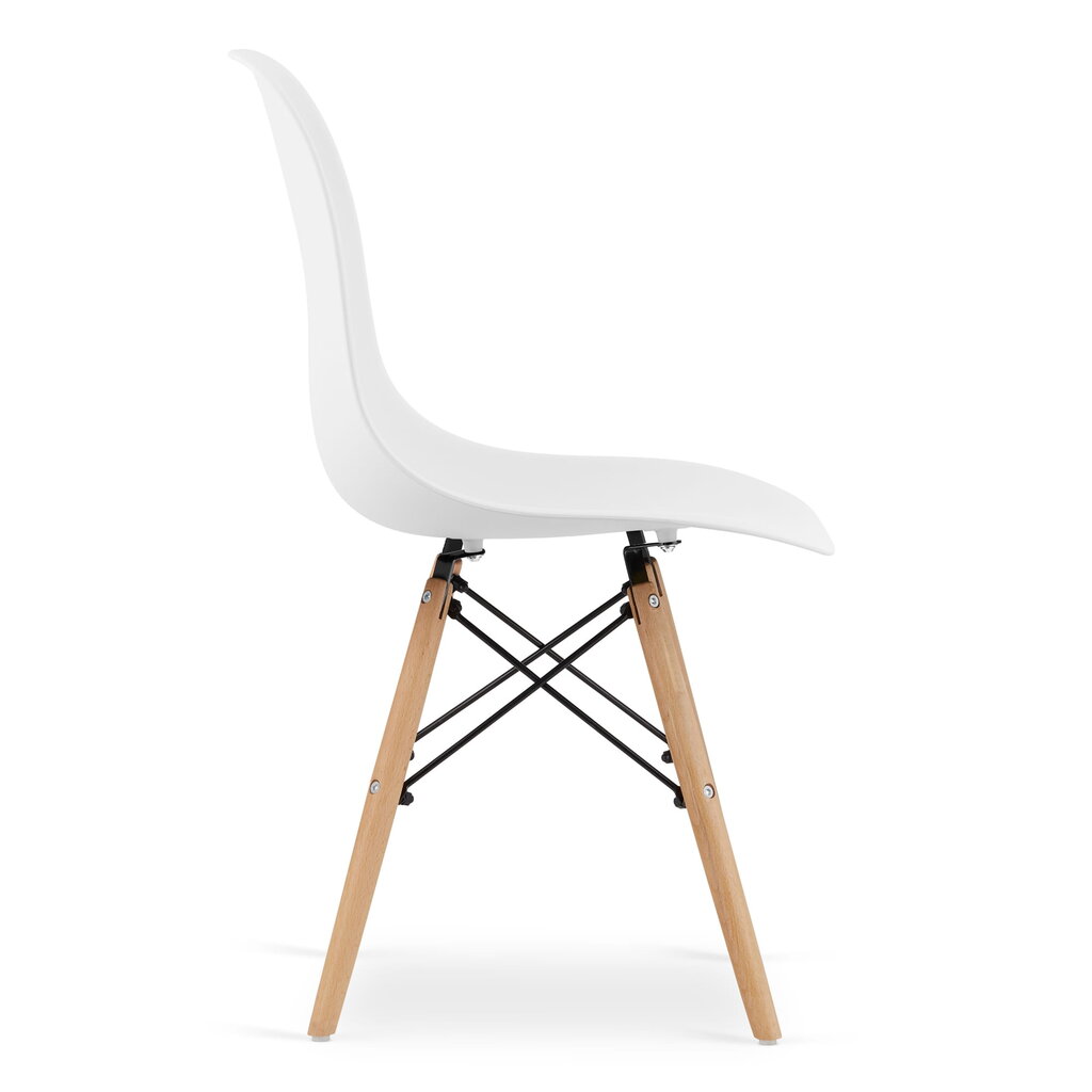 Kėdė Osaka, balta/ruda kaina ir informacija | Virtuvės ir valgomojo kėdės | pigu.lt