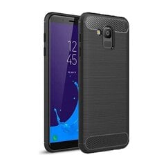 CARBON case for SAMSUNG J6 2018 black kaina ir informacija | Telefono dėklai | pigu.lt