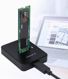 Dokstacija Gembird Desktop USB Type-C M.2 SATA & NVME SSD Drive Docking Station kaina ir informacija | Adapteriai, USB šakotuvai | pigu.lt