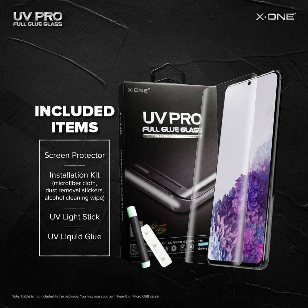 UV PRO Tempered Glass X-One Samsung Galaxy S20 Plus kaina ir informacija | Apsauginės plėvelės telefonams | pigu.lt